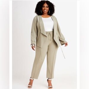 Drawstring Wrap Utility Jacket (set)